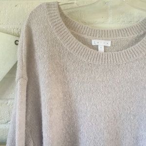 Pale lavender Leith hi-lo hem sweater